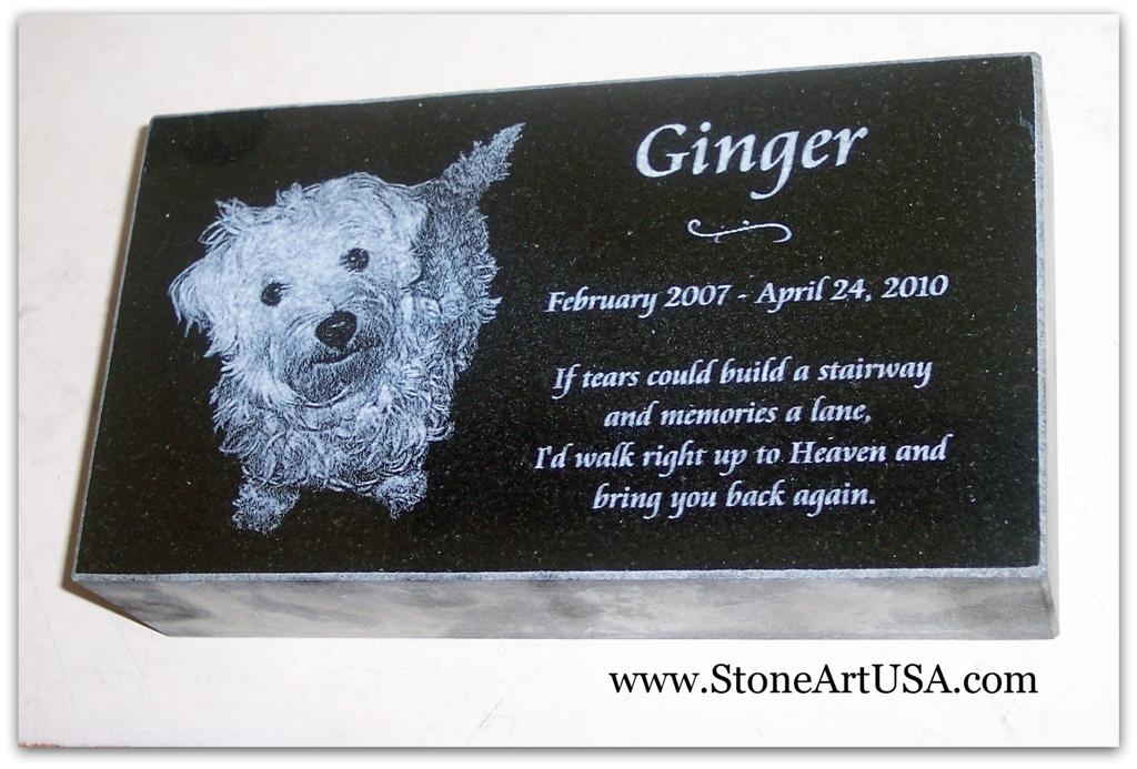 granite pet memorial stone