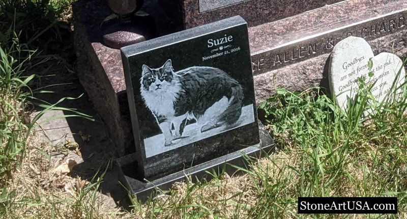 Cat grave marker
