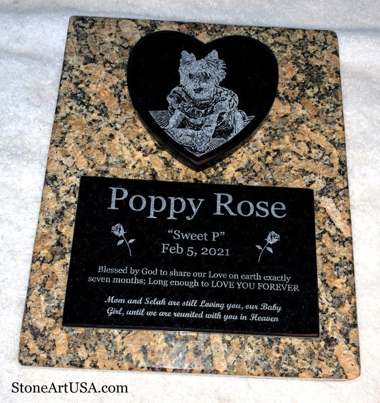 custom granite pet memorial