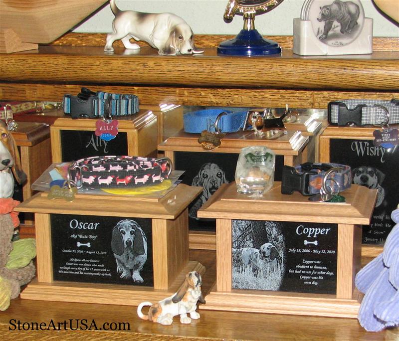 custom pet dog urns by StoneArtUSA.com
