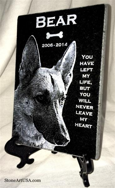 custom granite plaque - your favorite photo laser etched into granite to last a lifetime ~ stand included ~ free US shipping