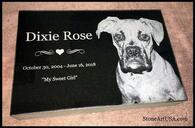 laser etched granite pet memorial by StoneArtUSA.com