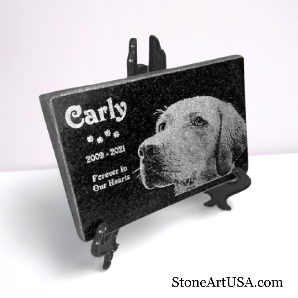custom granite plaque - your favorite photo laser etched into granite to last a lifetime ~ stand included ~ free US shipping 