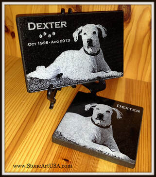 custom granite plaque - your favorite photo laser etched into granite to last a lifetime ~ stand included ~ free US shipping