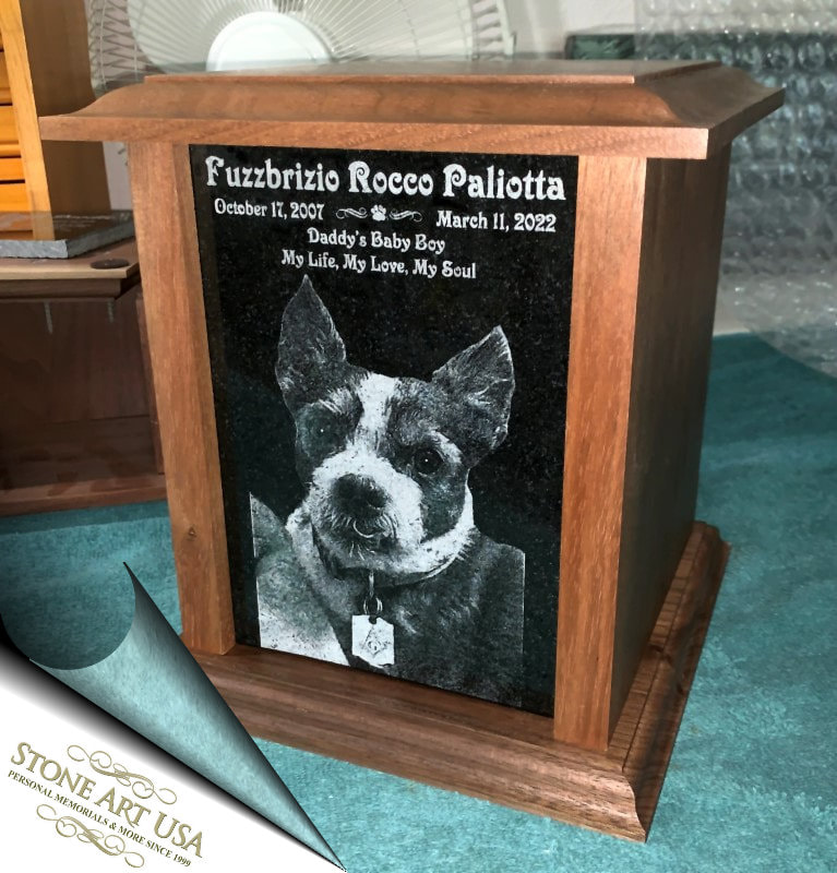 Dog Urn, Custom Pet Memorials by StoneArtUSA.comPicture